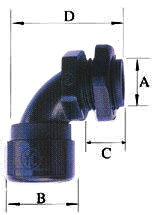 Nylon Liquid Tight Conduit Fittings ( Angle )